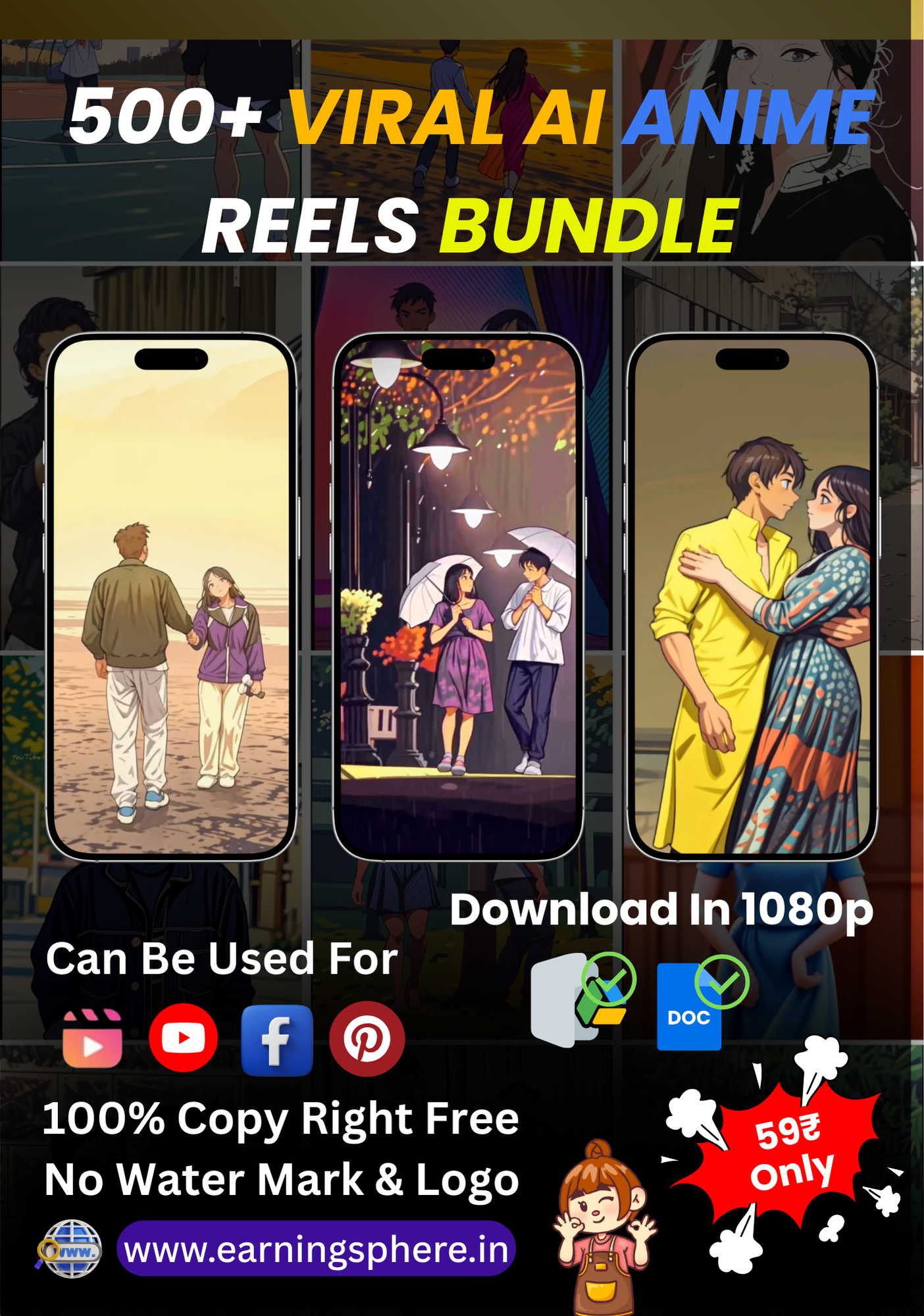 500+ Viral Ai Anime Reels Bundle